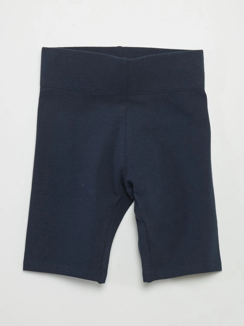 Short cycliste en coton stretch bleu marine