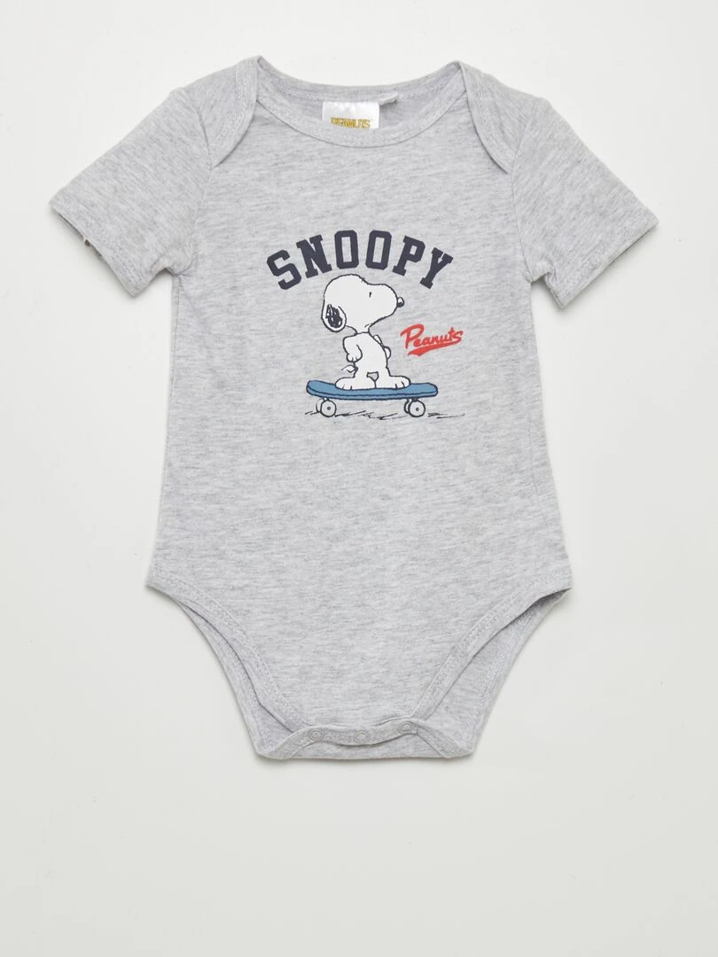 Lot de 2 bodies 'Snoopy' Gris