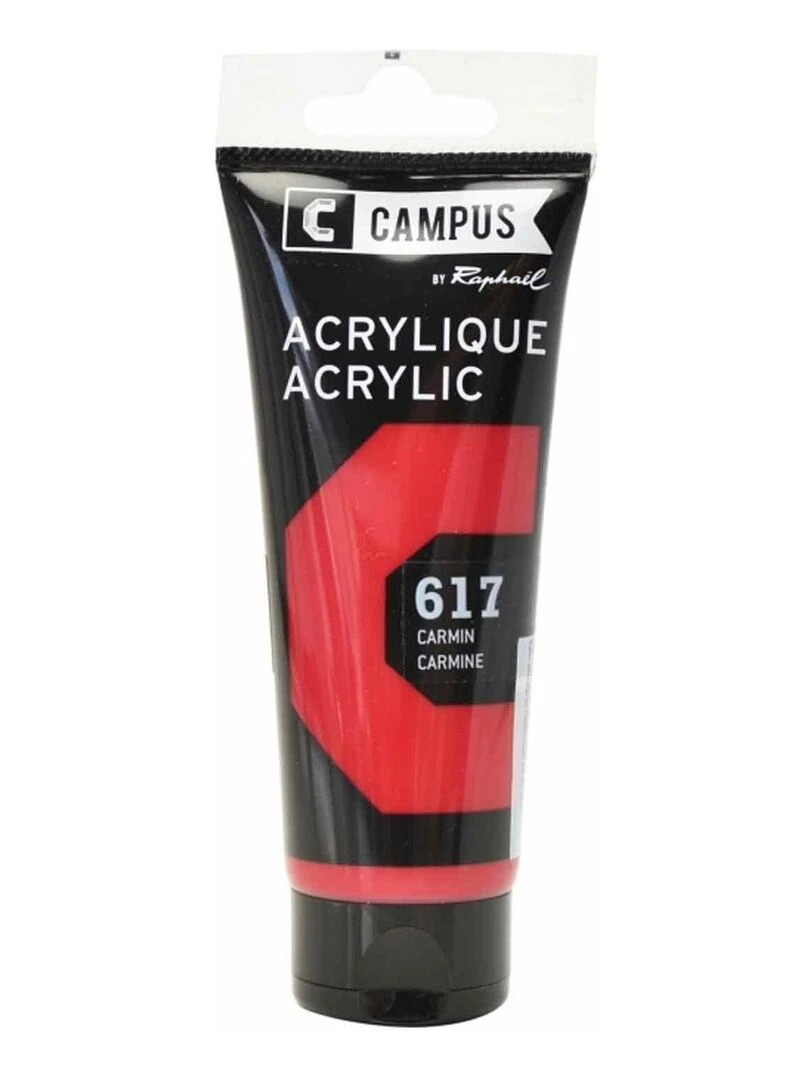 Peinture acrylique 100 ml Rouge carmin n°617 N/A
