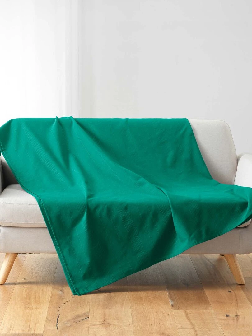 Plaid Jete de lit fauteuil Lucilia Vert émeraude