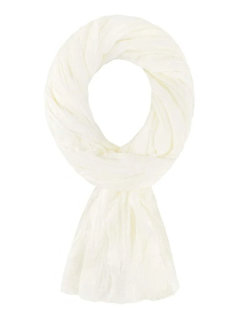 Chèche coton Uni Blanc cassé