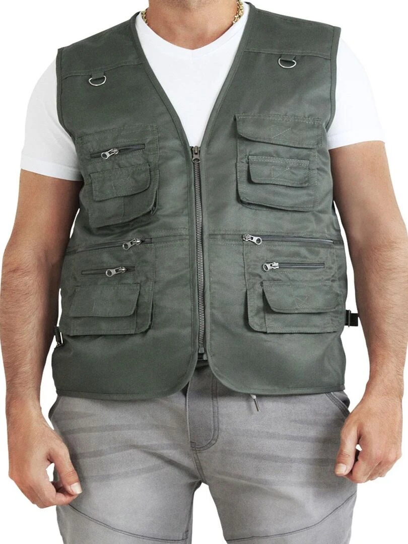 Gilet de pêche Kebello Vert
