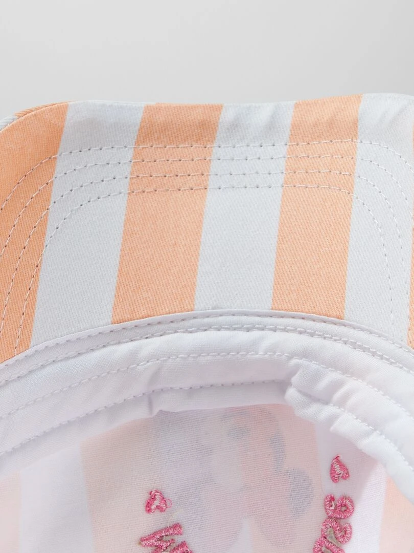 Casquette rayée 'Minnie'   Blanc/orange