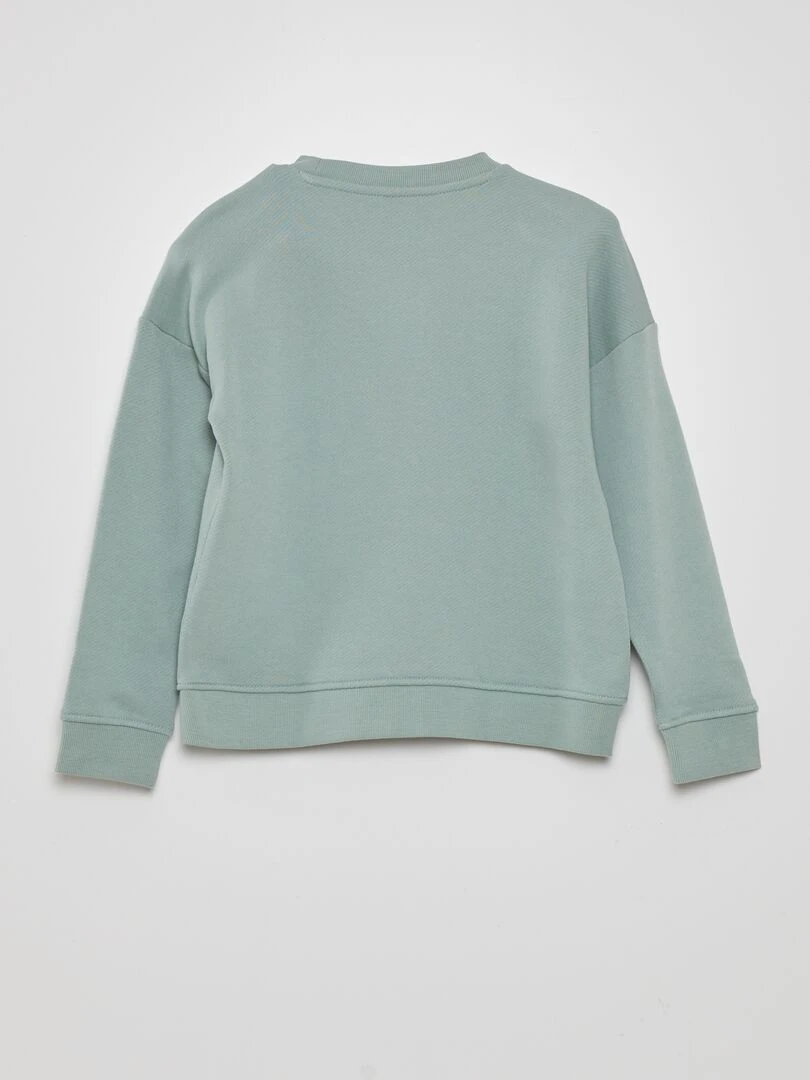 Sweat en molleton fin Mixte Vert/bleu