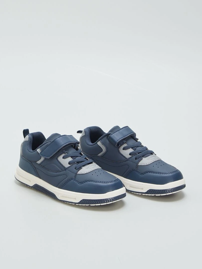 Baskets basses tricolores Bleu