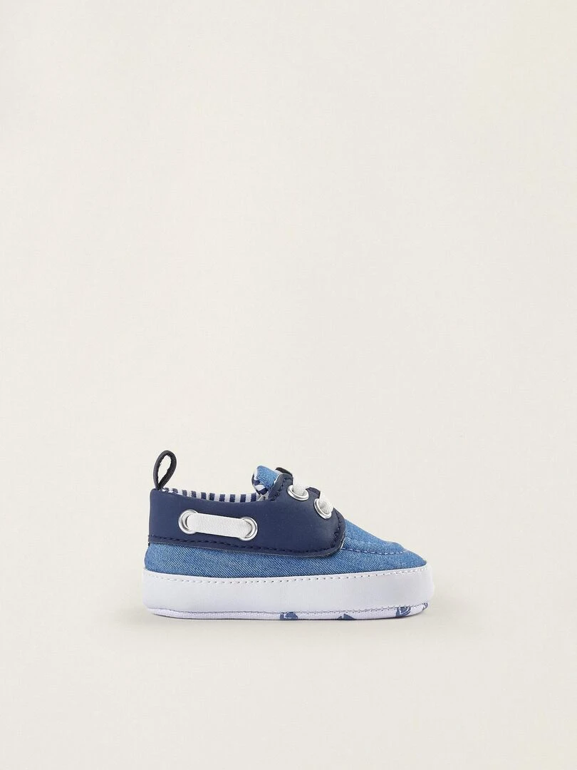 Chaussures Bateau pour Nouveau Né ATLANTIC COMPANY Bleu