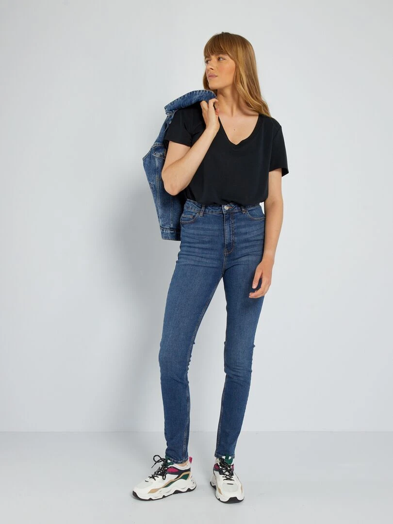 Jean skinny à taille haute L32 Stone