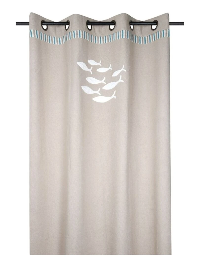 Rideau à œillets 140x260 cm Atlantide naturel coton Beige