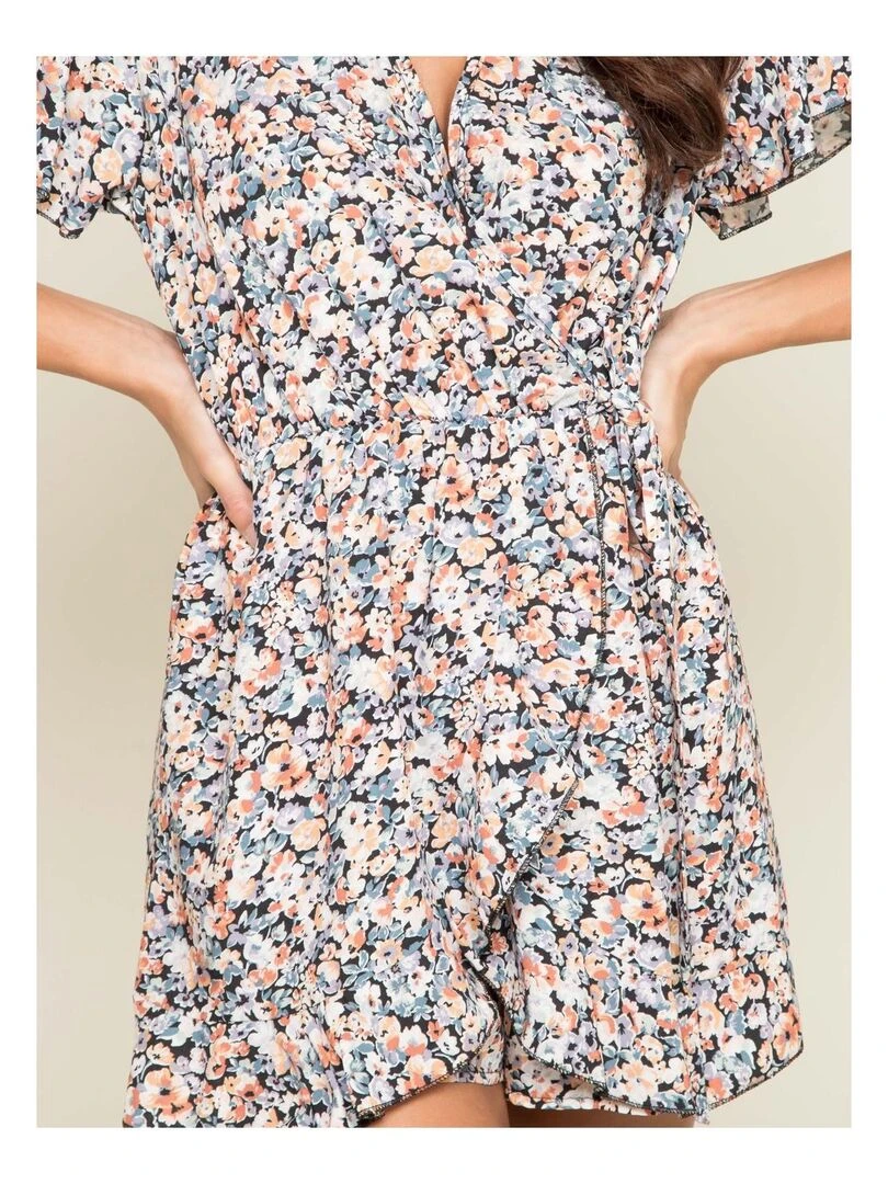 Combi short fluide motifs XYLIA   Noir