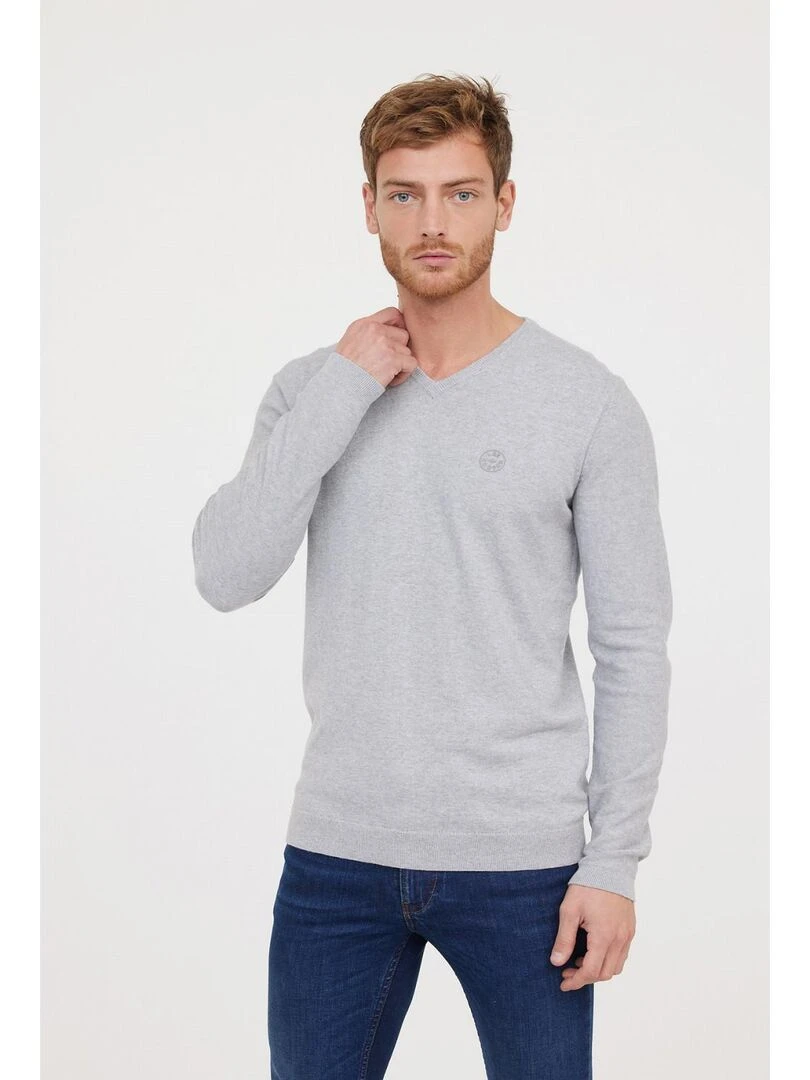 Lee Cooper Pull coton regular CIFAR Gris chiné