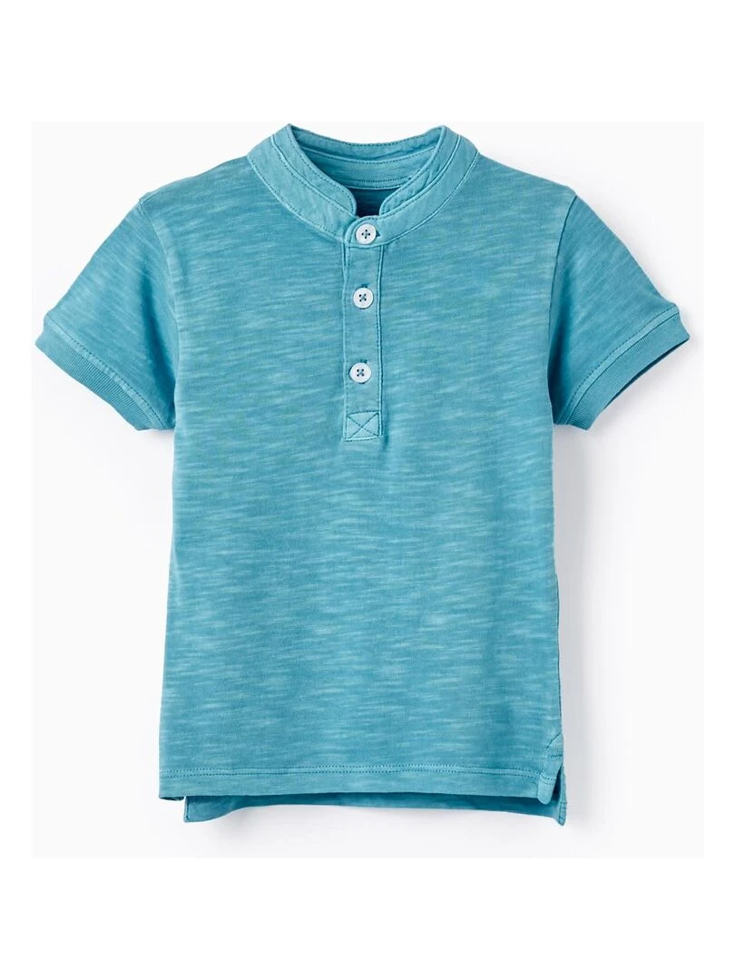 T Shirt Polo en Coton pour Bébé Garçon manches courtes CUBA Bleu