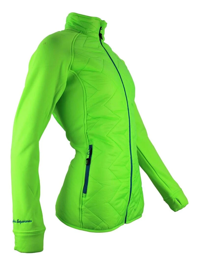 Blouson polarshell bimatière femme ACER   Vert anis