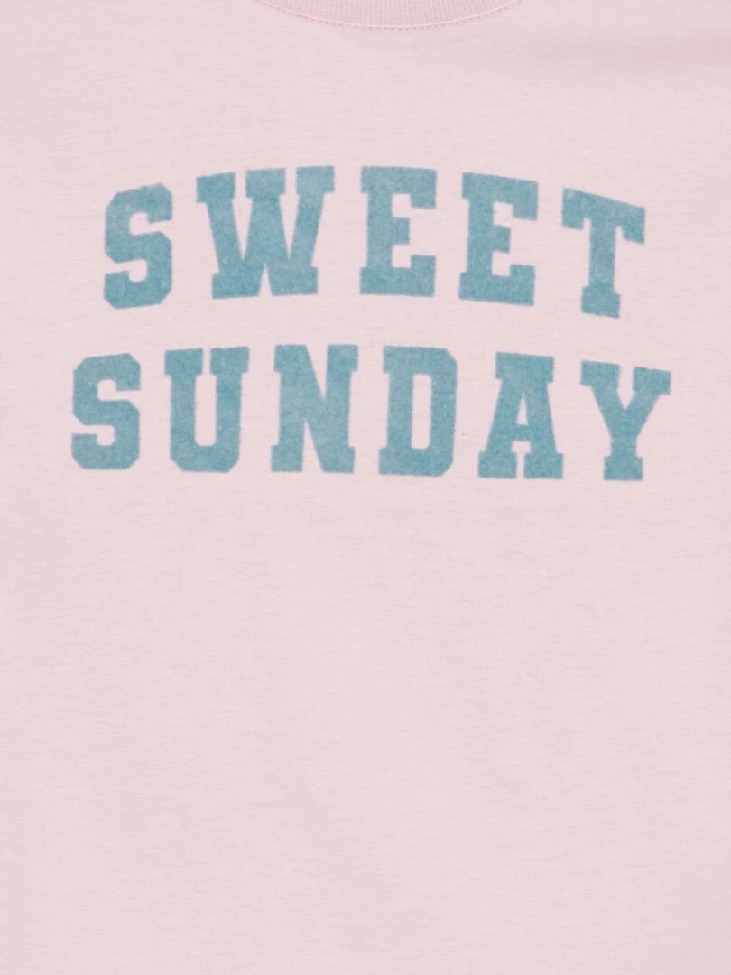 T shirt adaptatif 'Sweet Sunday' Rose