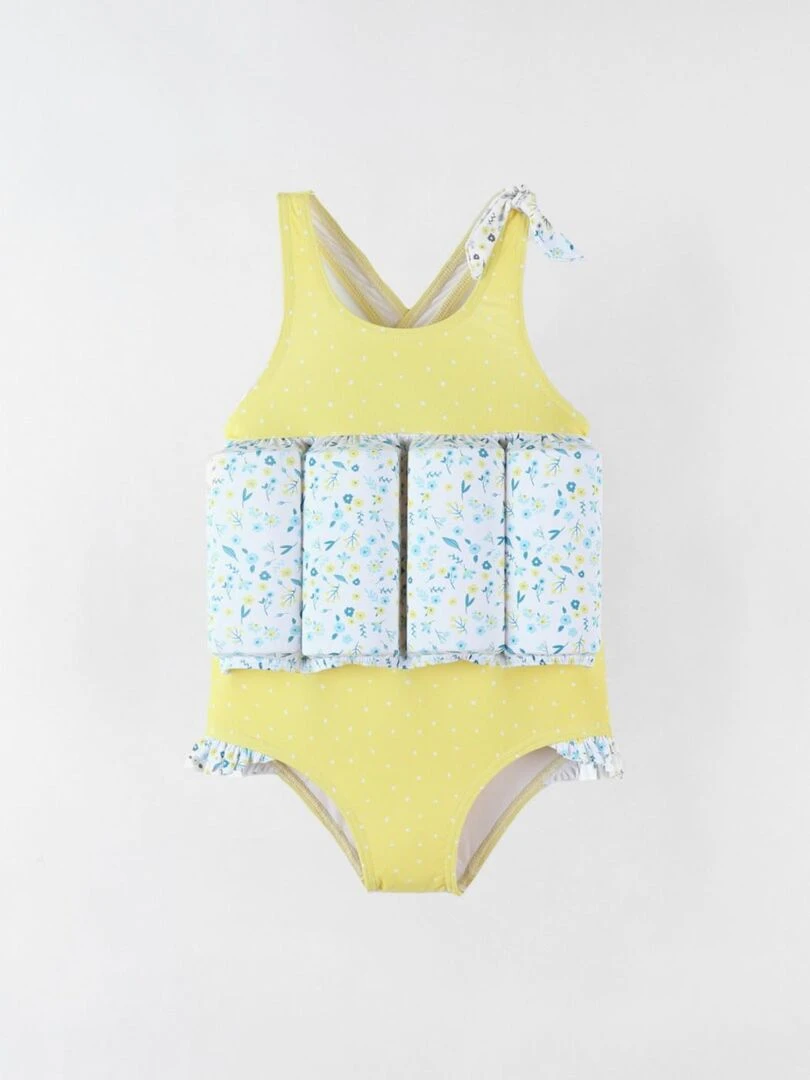 Maillot bouée à imprimés jaune/bleu Archimède Jaune