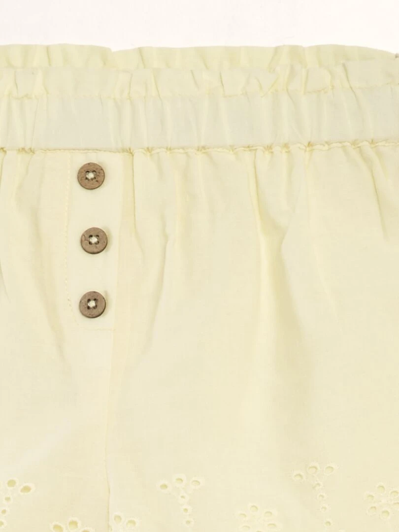 Short en voile coton   Jaune