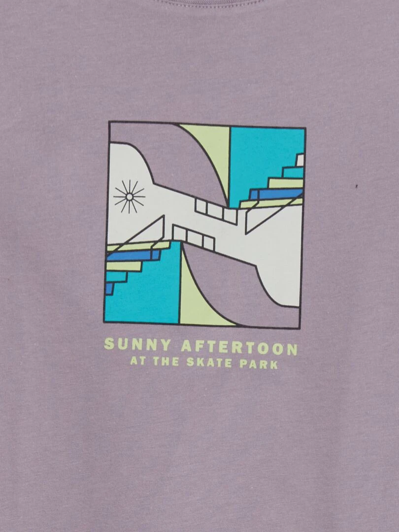 T shirt à col rond avec imprimé Parme