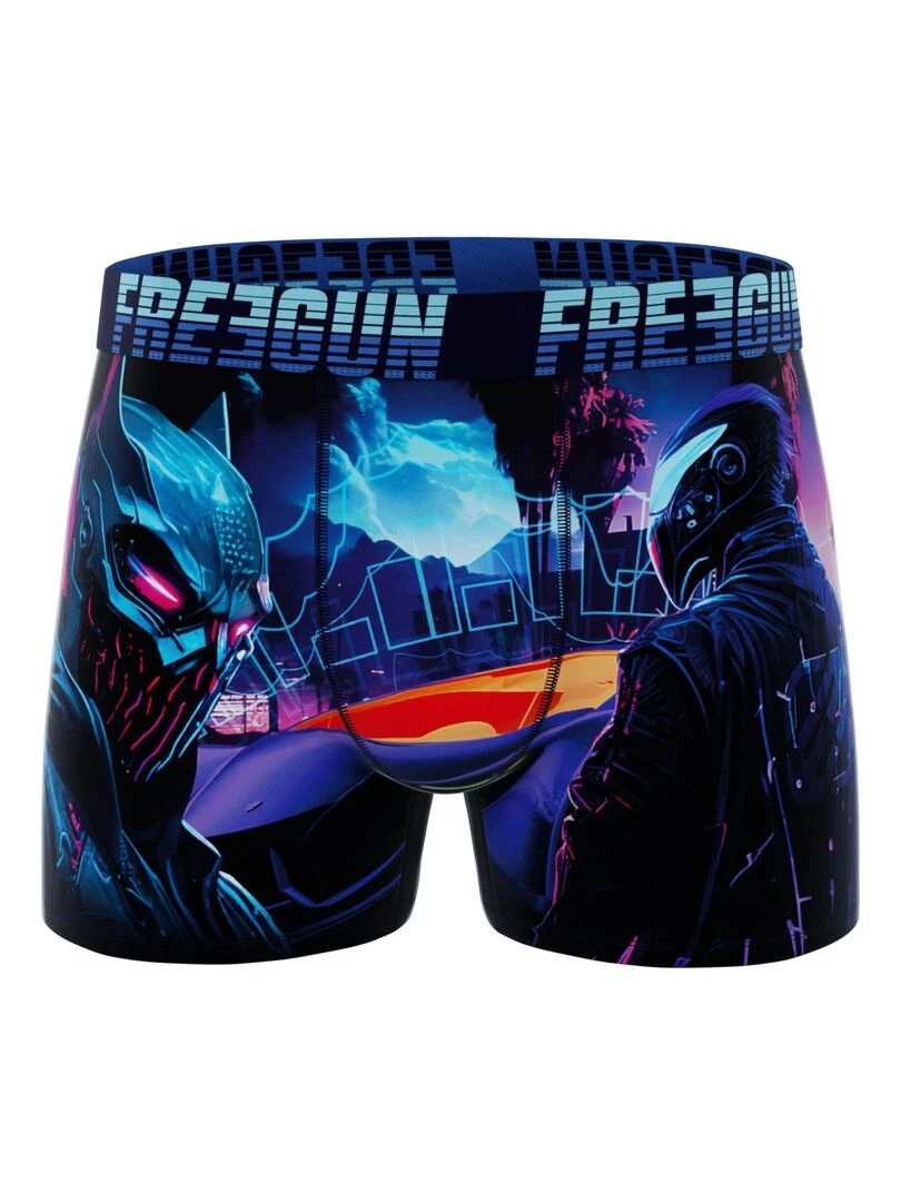 Lot de 3 boxers homme Garantie 2 ans Cyber Freegun   Violet
