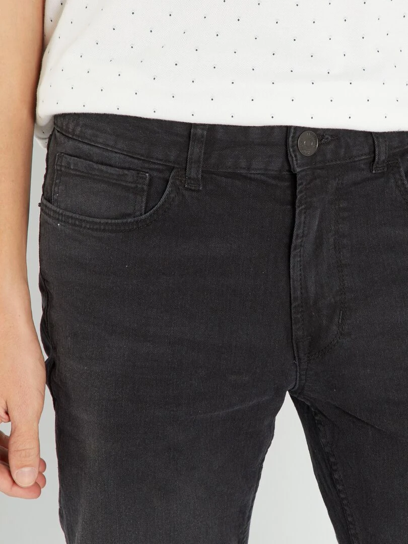 Jean slim stretch L34   Gris foncé