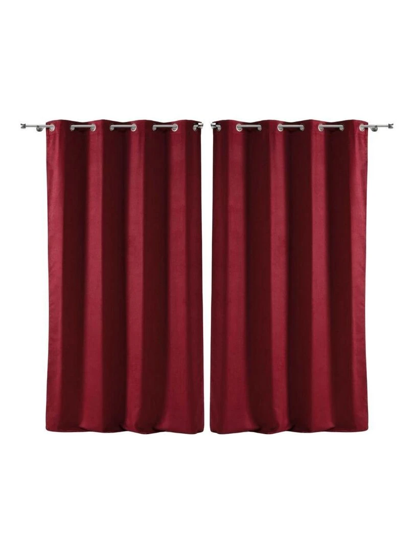 Lot de 2 rideaux Sultane Bordeaux