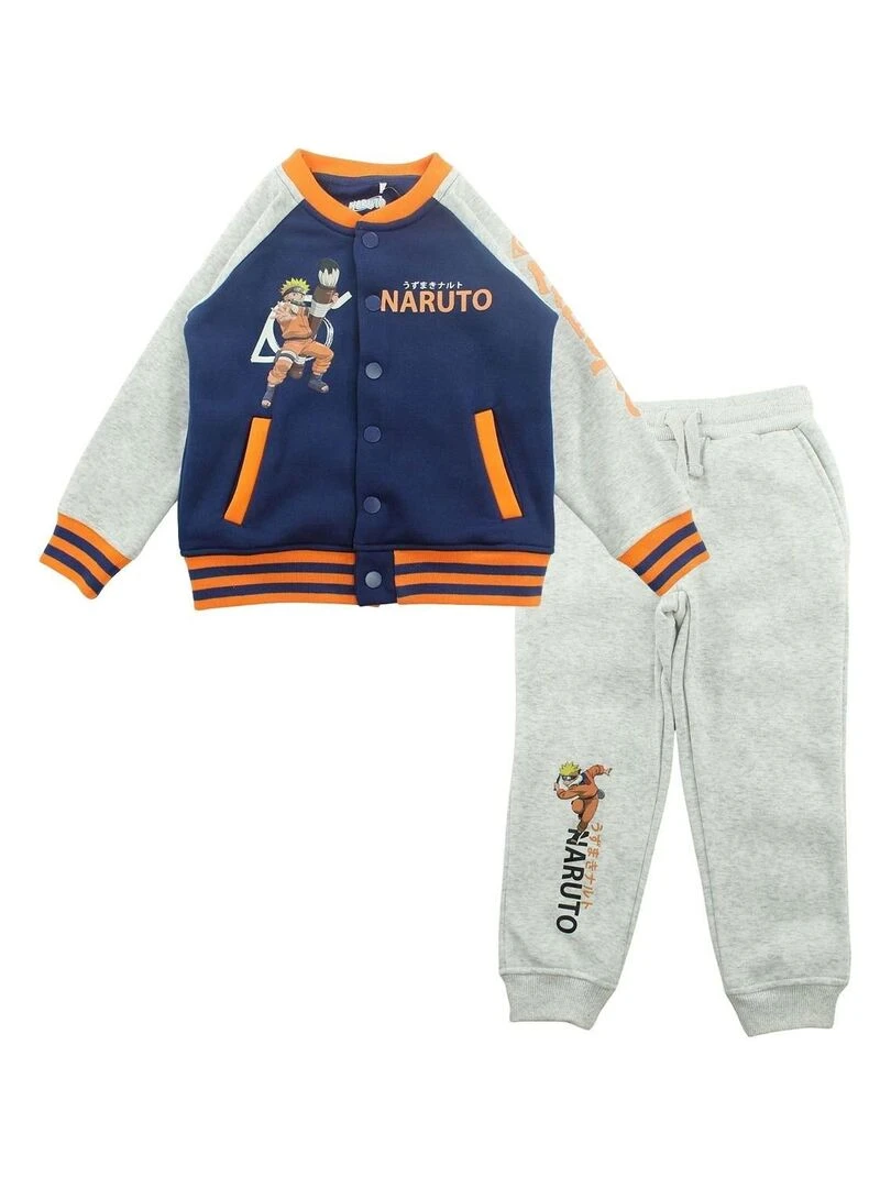 Disney Ensemble Veste pantalon garçon Imprimé Naruto Gris
