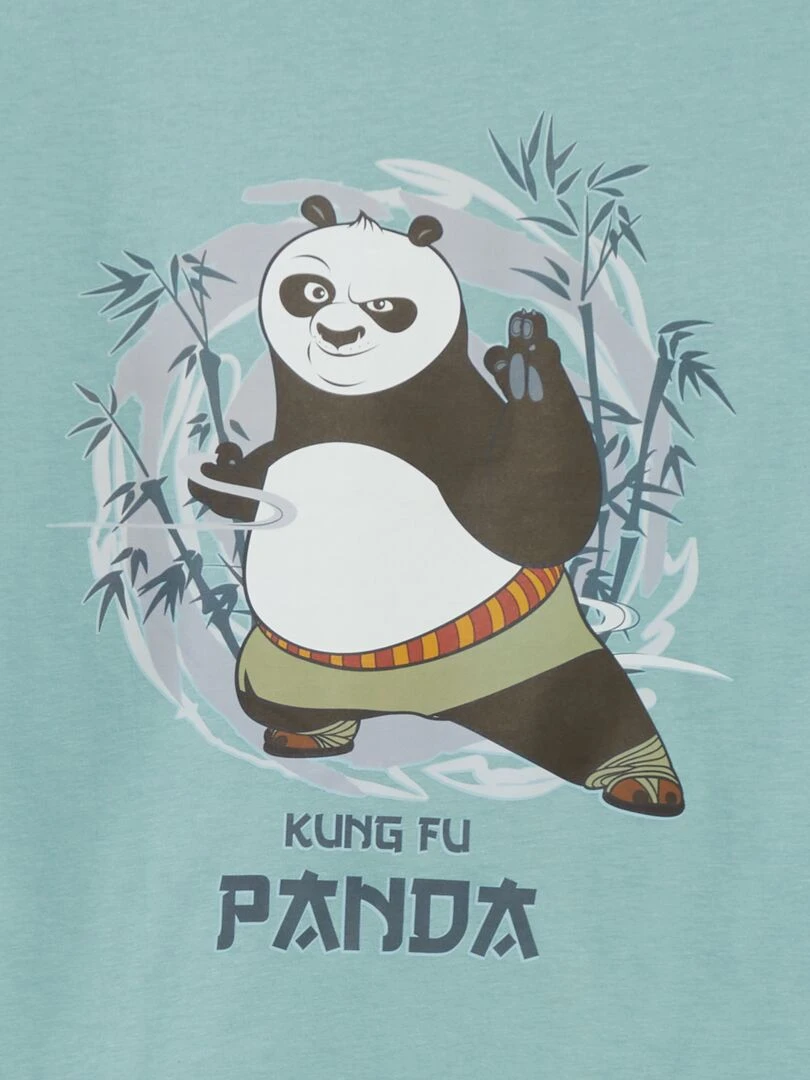 Ensemble pyjama short + t shirt 'Kung fu Panda' 2 pièces Vert
