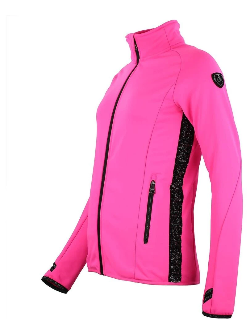 Blouson polarshell femme ACLIMA Rose fushia