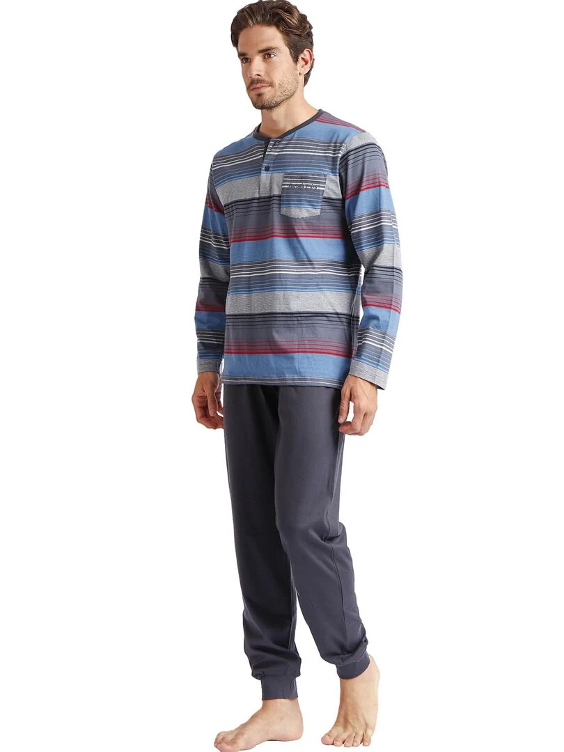 Pyjama pantalon top manches longues Cassette A Antonio Miro   Gris
