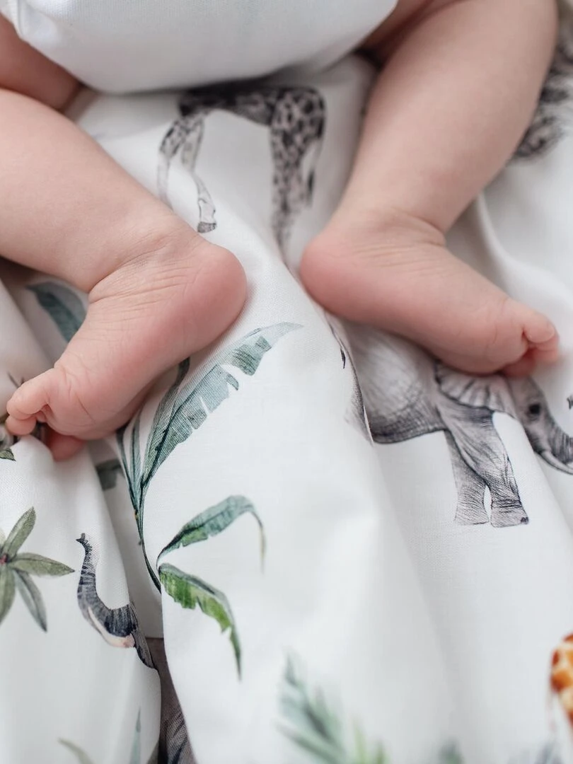 Drap housse couffin ovale Safari Multicolore