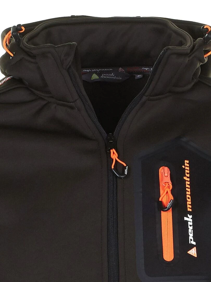 Blouson polar shell homme CRISTOL   PEAK MOUNTAIN   Marron