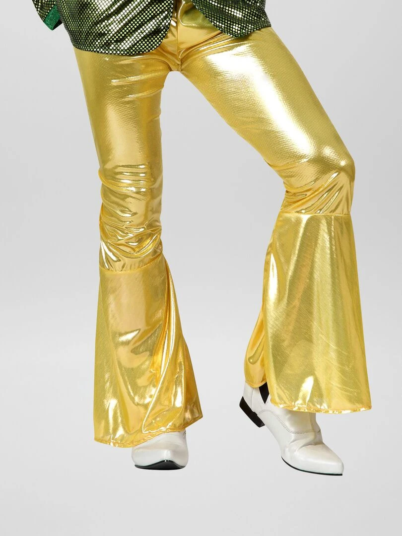 Pantalon de déguisement disco Jaune doré