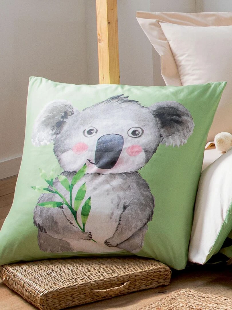 Taie d'oreiller panda   Vert