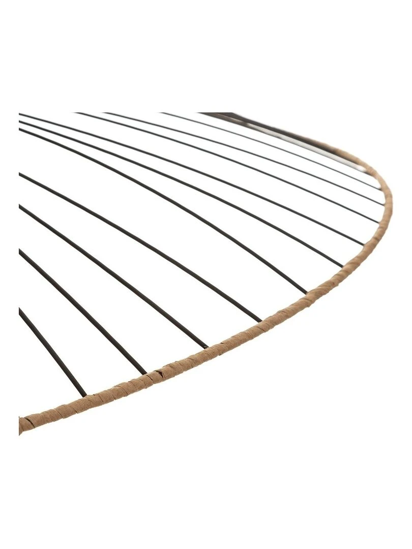 Suspension métal et rotin Alara noir D69.5   Noir