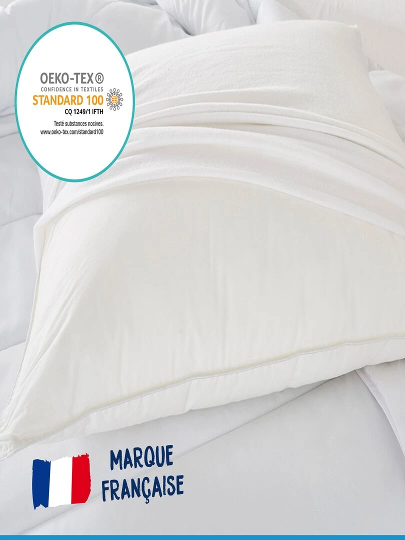 Lot de 2 protèges oreillers imperméables   Blanc