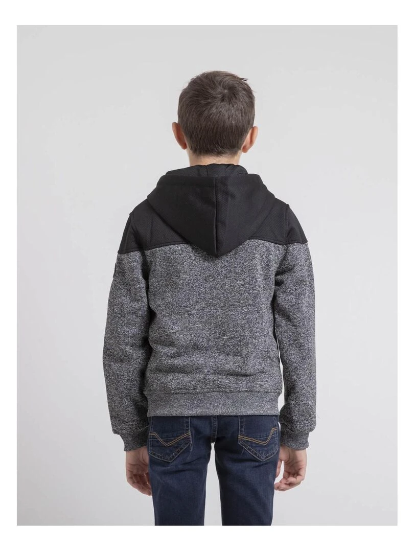 Sweat zippé capuche WILDOMAX J gris anthracite