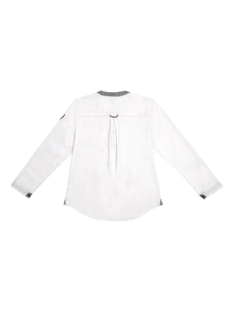 Chemise Blanche Col Mao pour Garçon  RIMBAUD   'LA FAUTE A VOLTAIRE'   Blanc