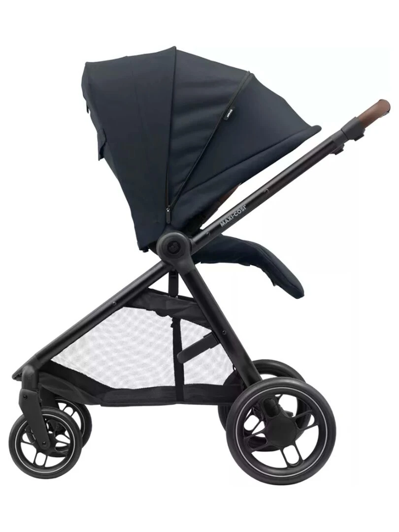 MAXI COSI Poussette Street Plus avec nacelle 0 à 4 ans  Confortable et Polyvalente  Essential Graph   Gris foncé