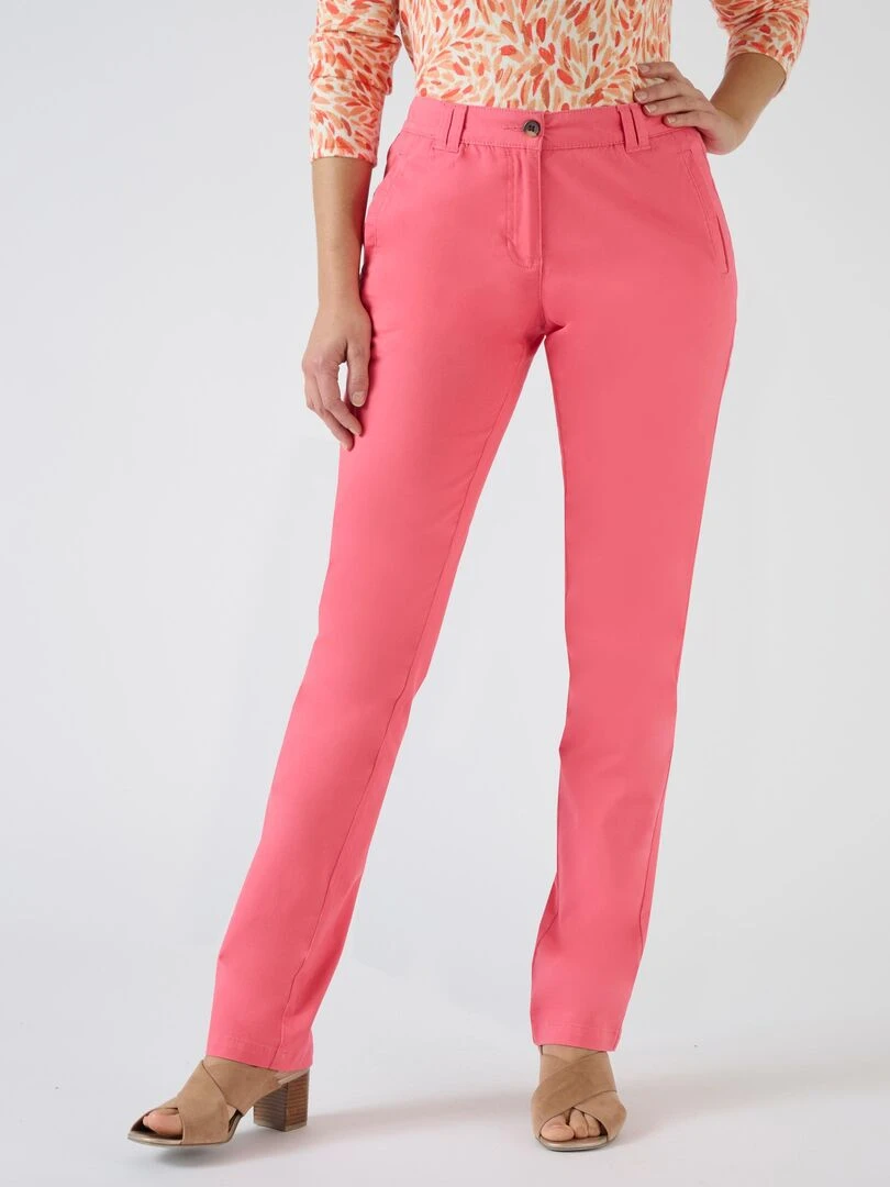 Pantalon chino Damart Rose
