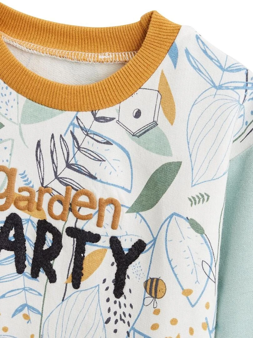 Sweat shirt bébé Garden Party   Vert