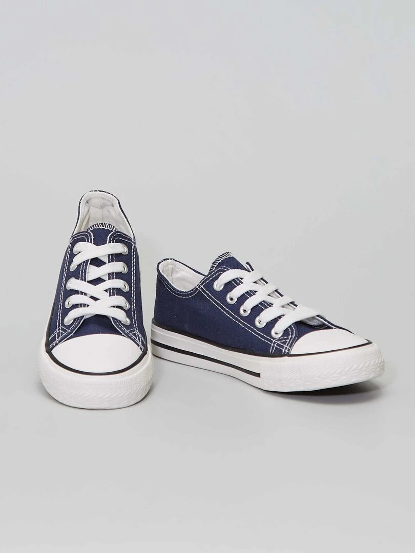 Baskets basses en toile Bleu