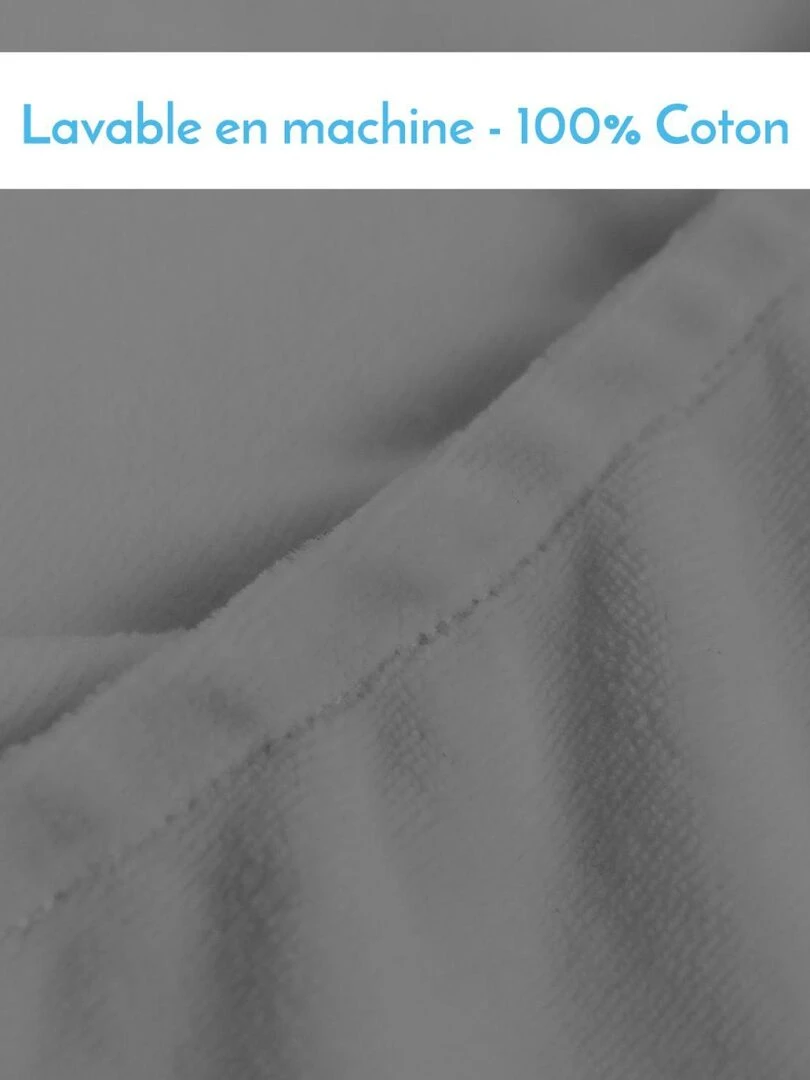 Lot de 2 draps housse 100% coton pour plan incliné   Monsieur Bébé   Gris