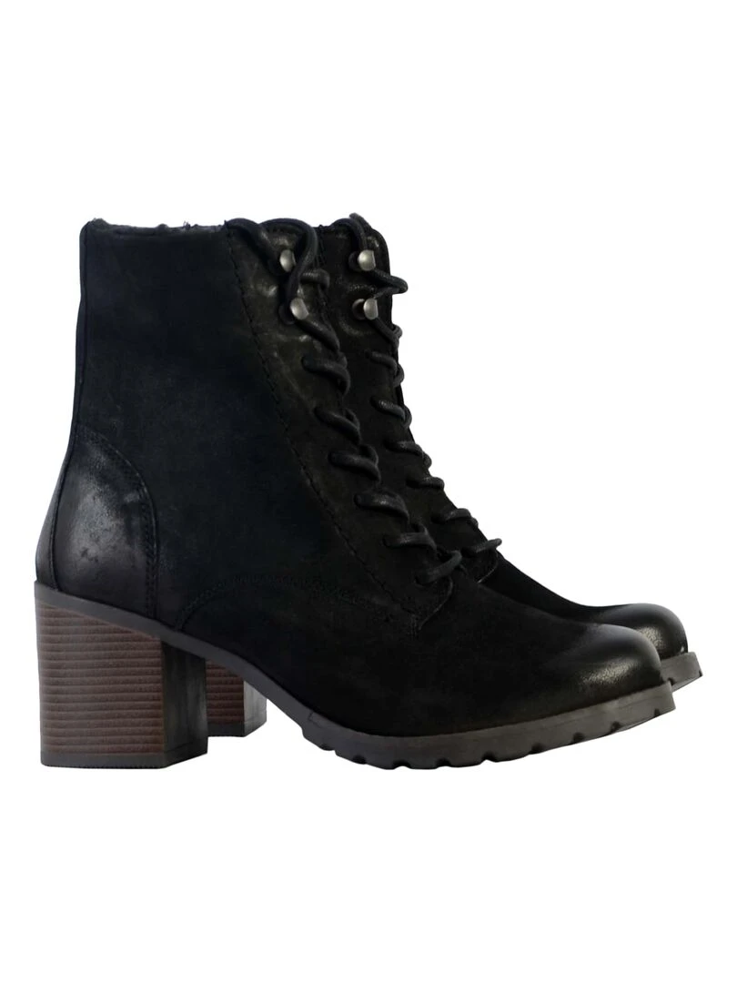 Bottine Cuir Clarks Well Lace   Noir