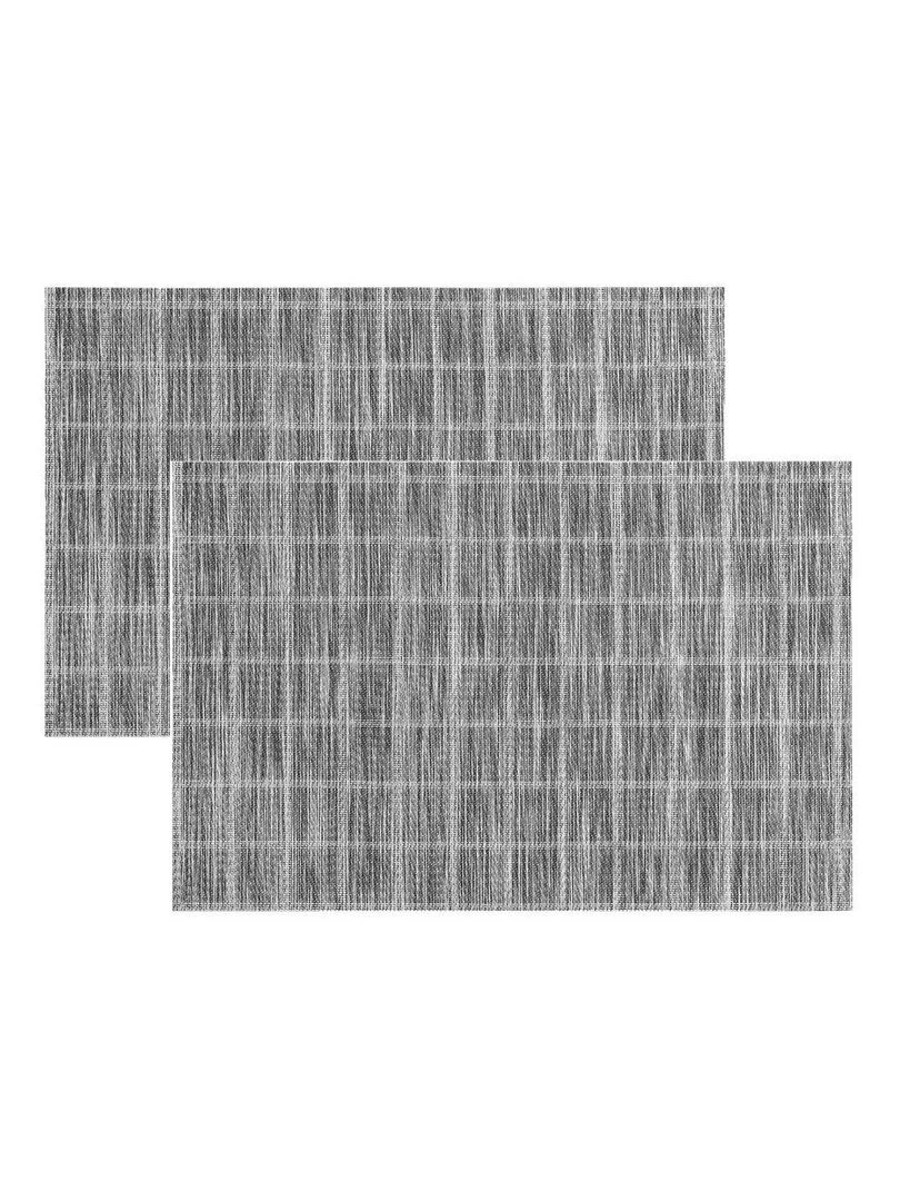 Lot de 2 sets de table Couki noir Noir Noir
