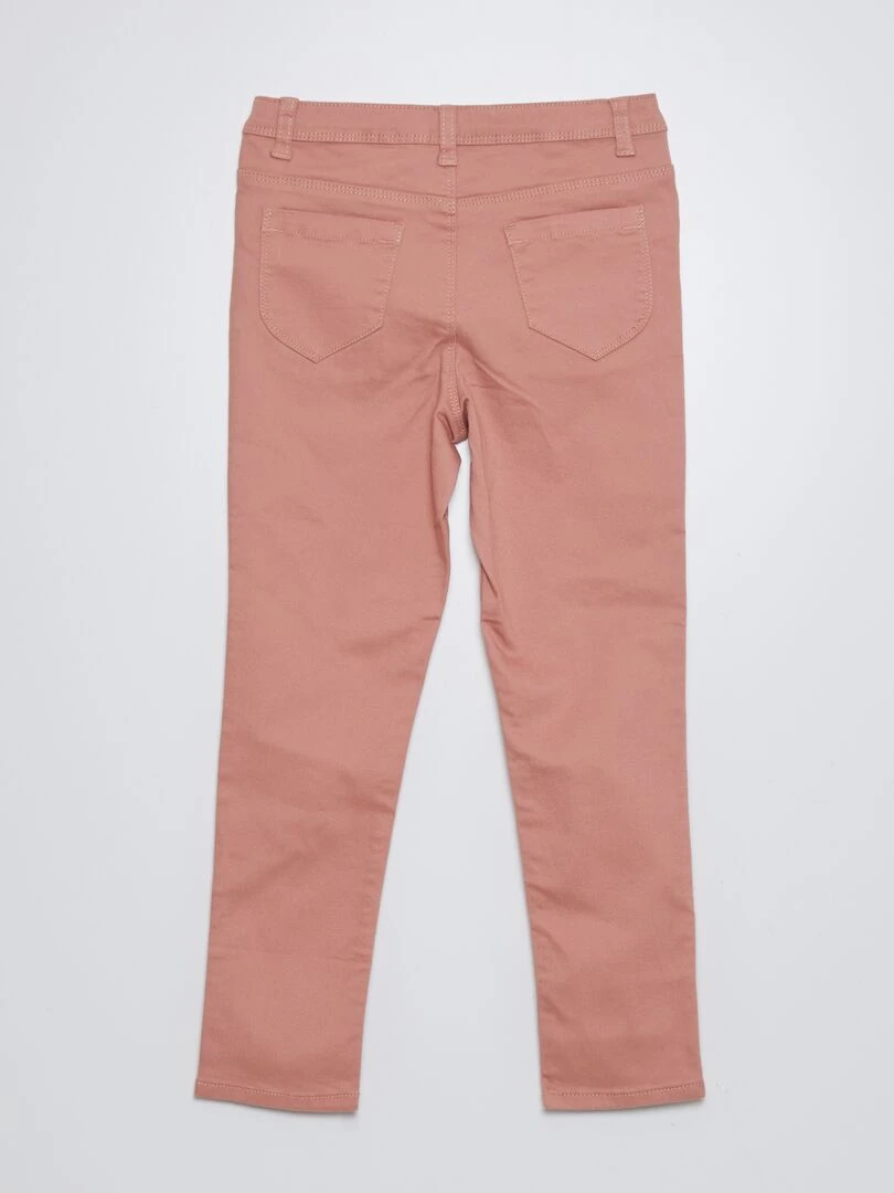 Jean stretch Coupe + confortable rose