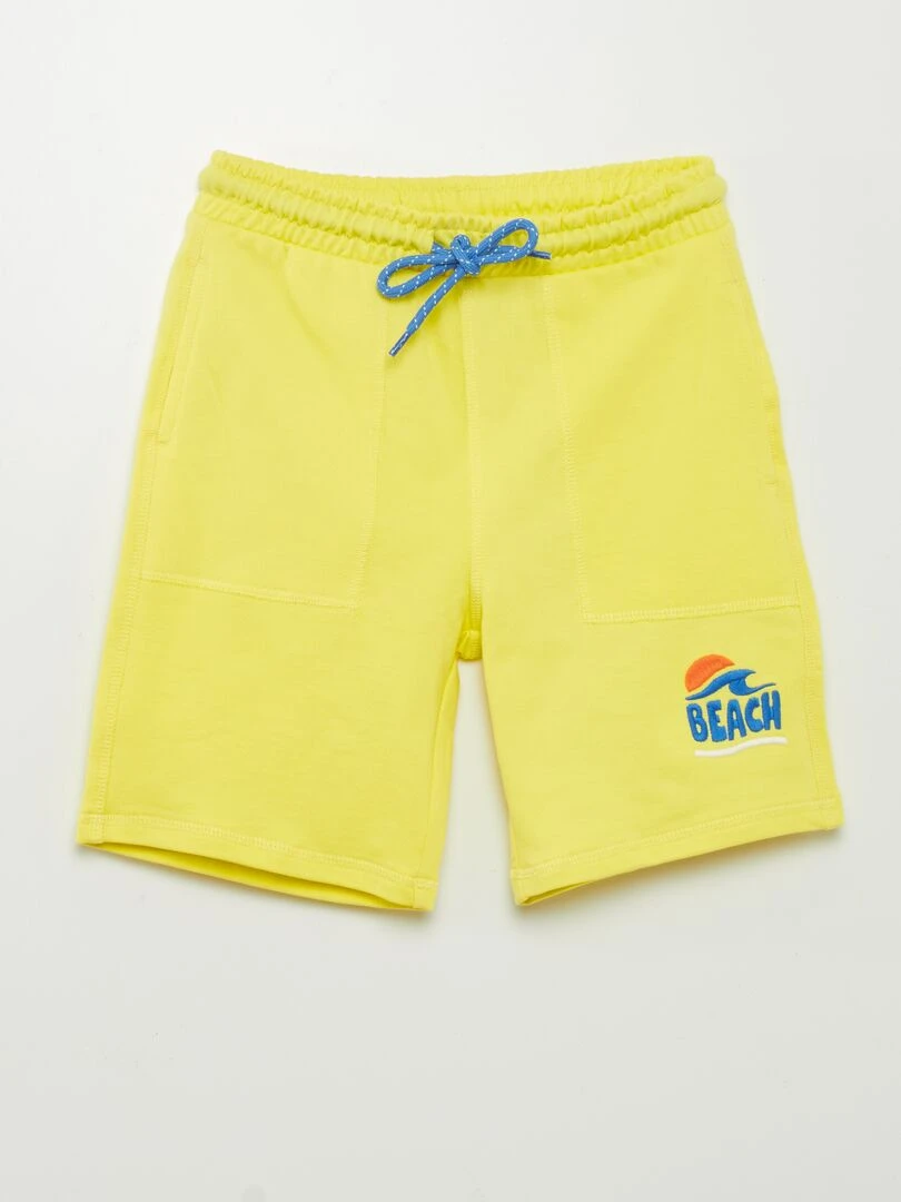 Short en molleton Jaune
