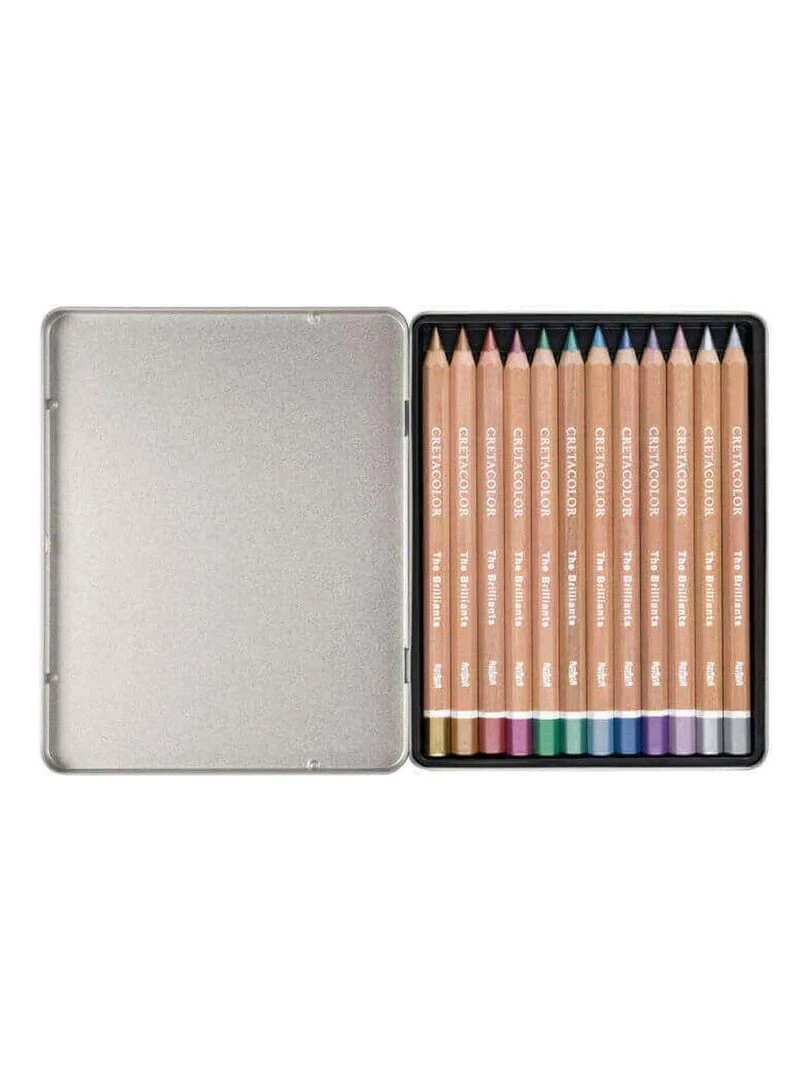12 crayons de couleur brillants effet métallique   N/A