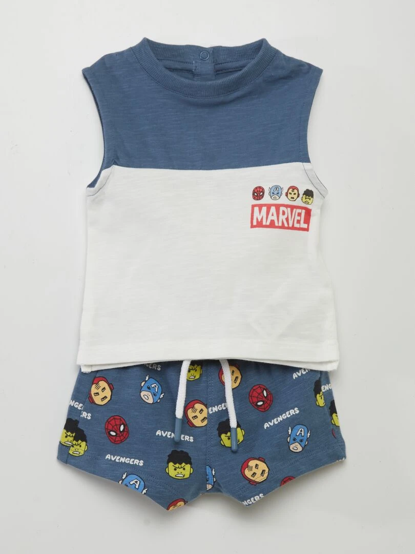 Ensemble débardeur + short 'Marvel' 2 pièces Blanc
