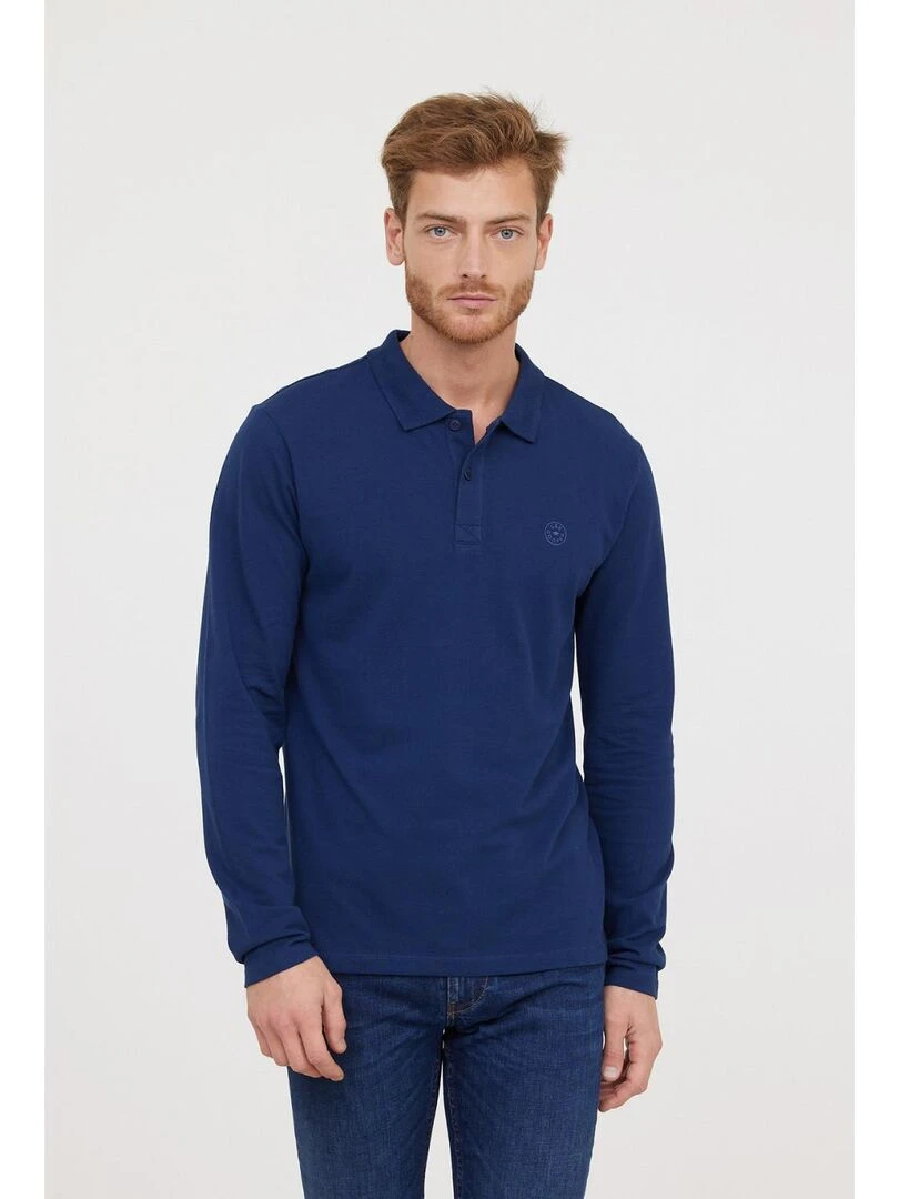 Lee Cooper Polo manches longues coton regular BAKO Bleu marine