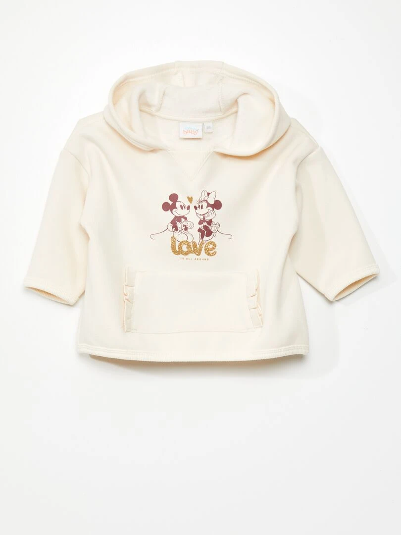 Sweat à capuche 'Mickey' Blanc