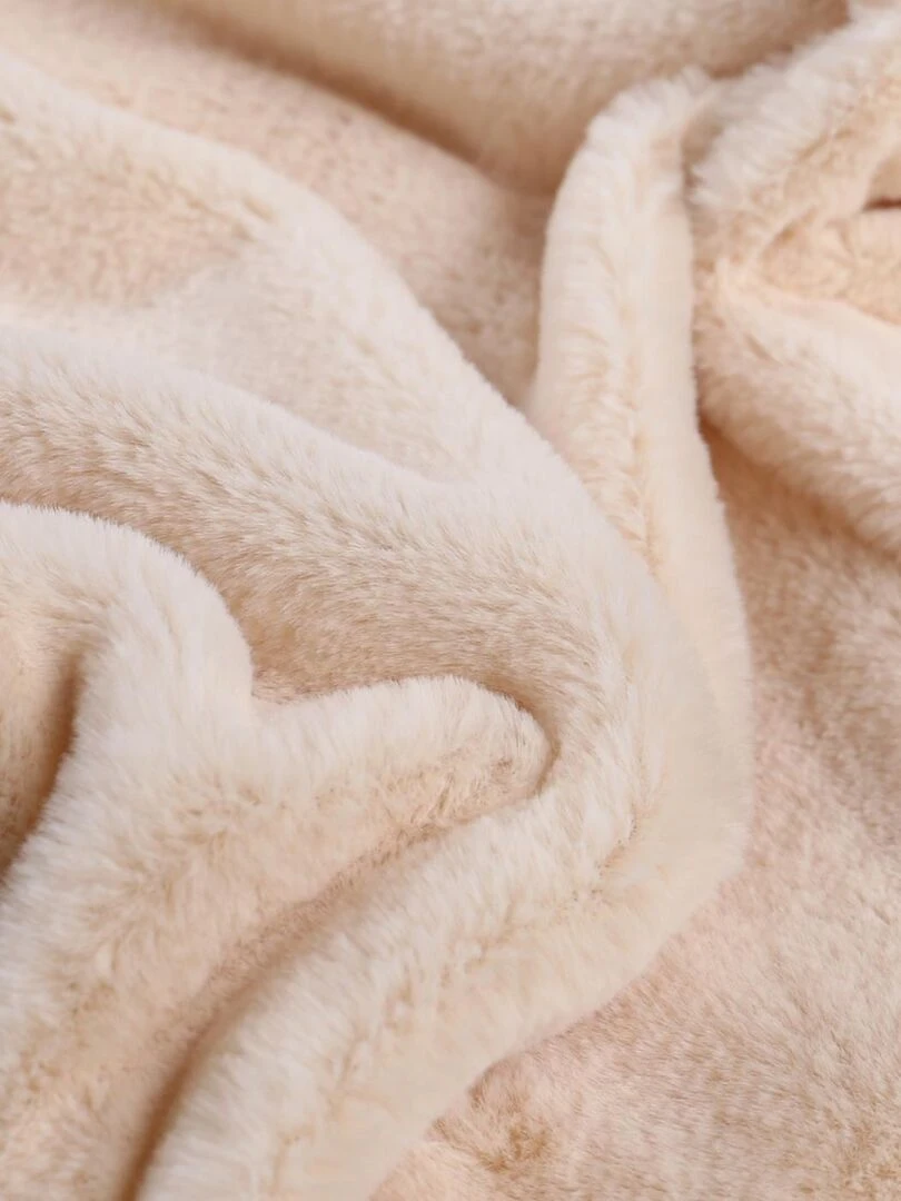 Couverture 75 x 100 cm longs poils    Blanc