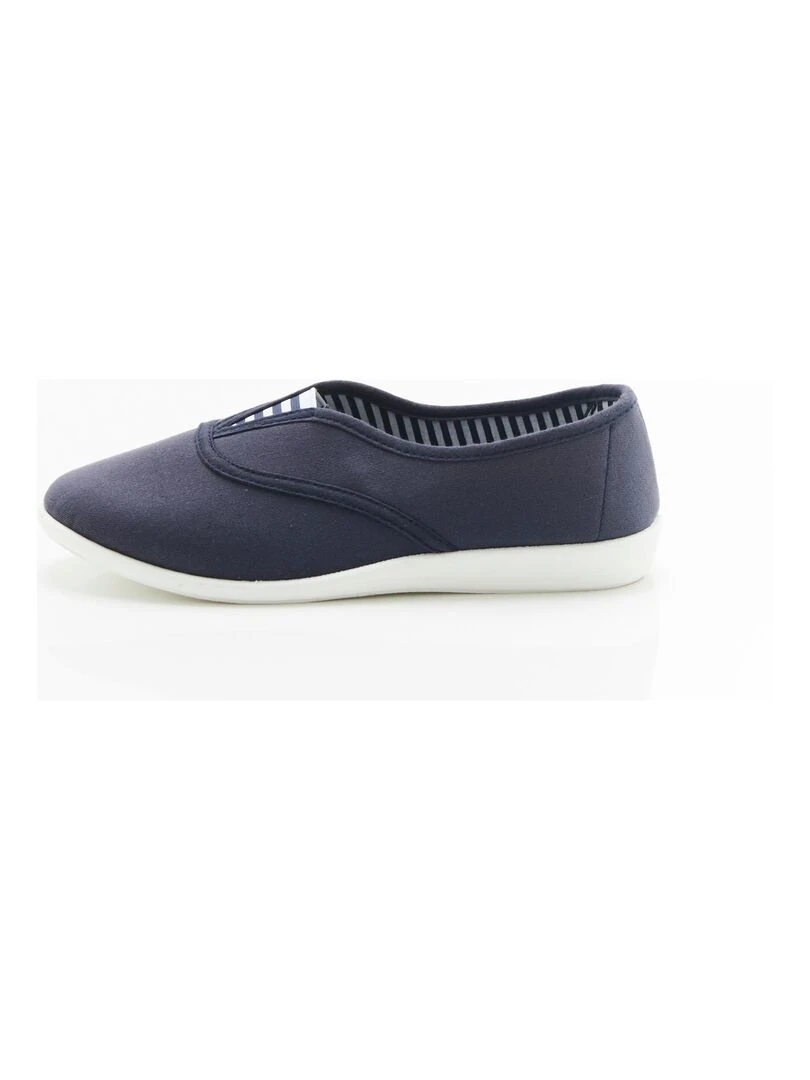 Ballerines d'intérieur en toile Damart Bleu nuit